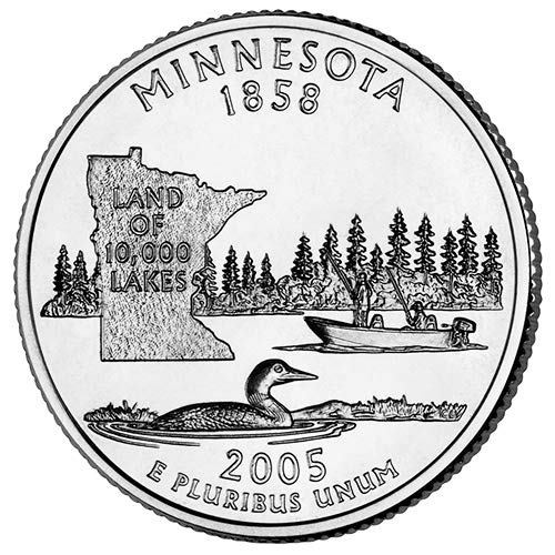 Сребърен пруф 2005 г., Изборът тримесечие на щата Минесота, Не Обращающийся Монетен двор на САЩ