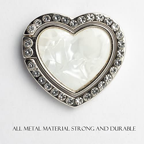 [2] Скъпоценни Камъни във формата на сърце, Блестящ Титуляр за пръстени на телефона, Чудесна Поставка За пръстени