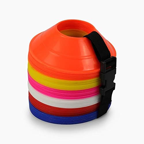 Защитни пластмасови маркери за мини тренировки Splay Sports - опаковка от 60 броя (по 10 та всеки цвят) за практикуване на подвижност Dome, цветна игра на подвижност на закрит?