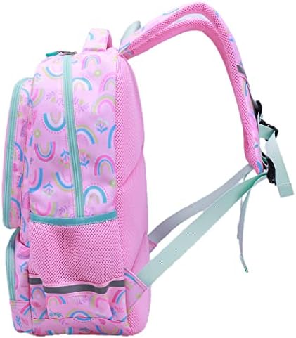 Moonmo Раница за деца, Раница за начално училище, Водоустойчива чанта за предучилищна възраст (розова алпака)