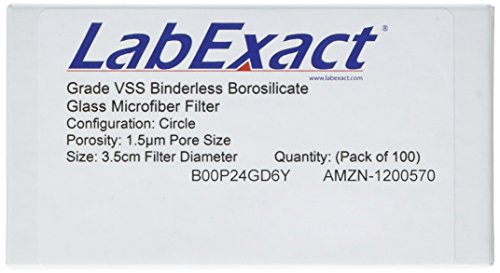 Филтър от микрофибър LabExact 1200570 Grade VSS Glass, боросиликатное стъкло, без свързващо вещество, 1,5 микрона,