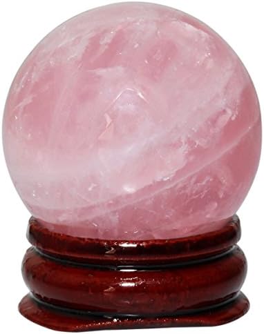 SUNYIK Опаковка от 2 Топки-Жеод-сфери с Розови титанов щанга с Покритие от Друзы и Естествен Розов Кварц, Топка