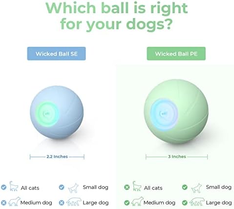 [3 интерактивни режима] Весел Интелигентен интерактивна играчка топка за кучета с led подсветка, Wicked Топка PE, Изработени