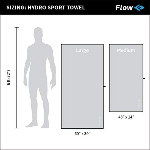 Кърпа Flow Hydro Sport - бързо съхнещи бански кърпи от микрофибър за плуване, басейна, триатлон и други водни спортове средни