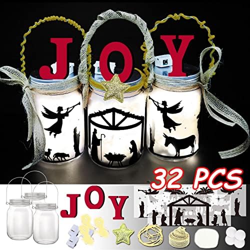 mishunyus 3 Опаковане на Коледни Diy,Коледен Комплект Кутии за Лампи със Собствените си ръце, Подаръчни, Комплекти