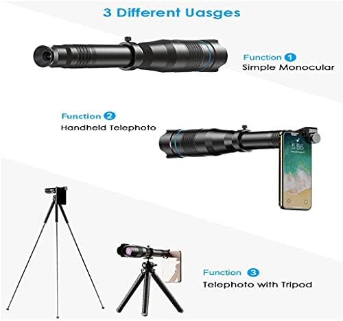 SJYDQ HD 60X Обектива на камерата на телефона е с Супертелеобъективным Увеличение Монокуляр Телескоп за Плажни
