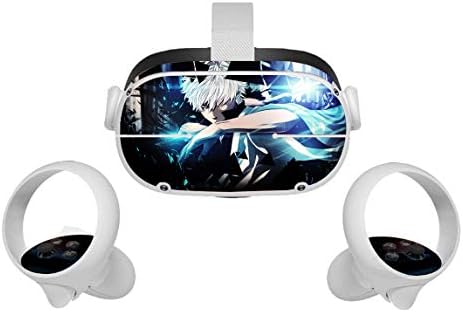Сребърни Душата Аниме Сериал Oculus Quest 2 на Кожата VR 2 Кожи Слушалки и Контролери Стикер, Защитен Стикер Аксесоари