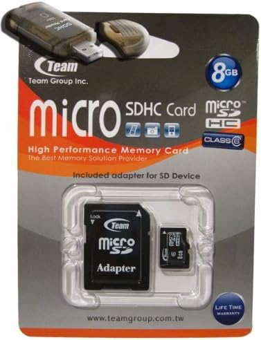 Карта памет microSDHC Turbo клас 6 обем 8 GB. High Speed за Samsung T349 T659 идва с безплатни карти SD и USB.