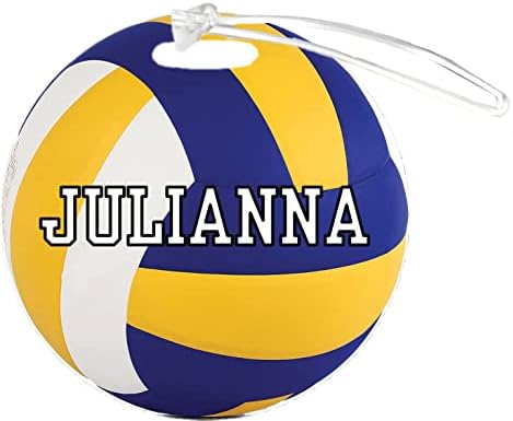 Волейболно Джулиан Потребителски Етикет за Багаж чанта от 4-инчов пластмаса, подсилена С добавянето на всички номера или името