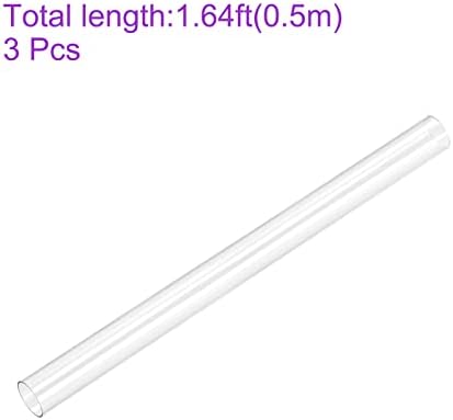 DMiotech 3 Pack ID 12 mm OD 13 м, Дължина 0,5 м PVC Прозрачна Пластмасова Тръба Твърда Кръгла Тръба за Водопровод