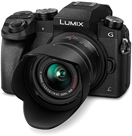 Беззеркальная фотоапарат Panasonic LUMIX G7 с обектив 14-42 мм f/3,5-5,6 (черна) В комплект с ультракомпактной мини камера