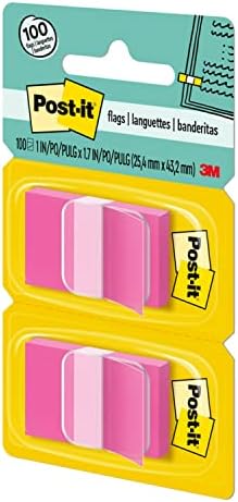 Квадратчетата за етикети, 50 бр/Опаковка, 2 и спорта в опаковка, 1 широк, ярко розово (680-BP2)