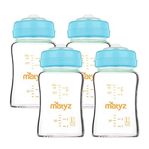Бутилка за кърма Matyz borosilicate стъкло в опаковка от 6 броя (6 унции, 3 цвята) - Бутилки за събиране
