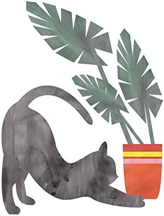 Щампи върху стената с котки от Ink Inc. | Модерен Дизайн Котки и цветя | в Минималистичен Модерен Интериор
