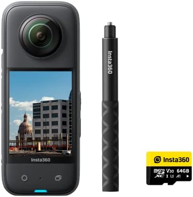 Insta360 X3 Construction Kit - Камера за строителството на 360 градуса, 72 Mp Снимка, 5,7 ДО 360 HDR видео, 8 До