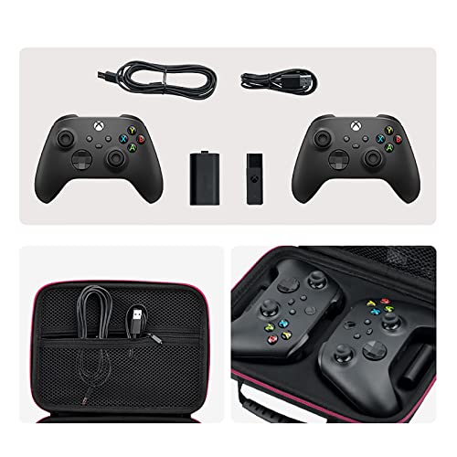 Твърд калъф за носене Xbox Series S, EVA-калъф, Съвместим с игрални безжични контролери и аксесоари за Xbox Series S, Многофункционална чанта за съхранение (черен)