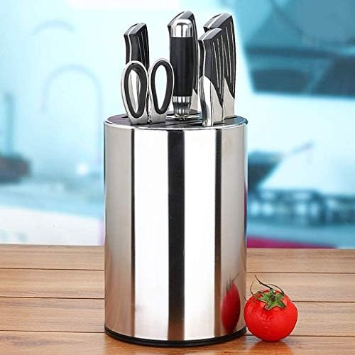 Универсален ножевой блок LLRYN Кухня - Държач за кухненски ножове от неръждаема стомана (Без ножове)- Кръгла поставка