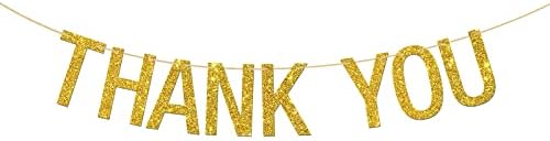INNORU Златна блестящ банер с благодарност - Сватбена овесени ядки, подпори за фотобудки, аксесоари за украса на сватбени партита