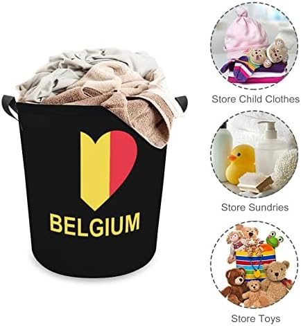 Кошница за дрехи Love Belgium Сгъваема Кошница за дрехи, Чанта За Съхранение Кошница за дрехи с Дръжки