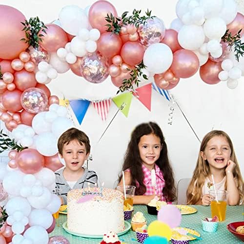 Набор от Гирлянди от Балони от Розово Злато, Комплект Бижута от розови балони от Розово Злато за Младоженци, Детска
