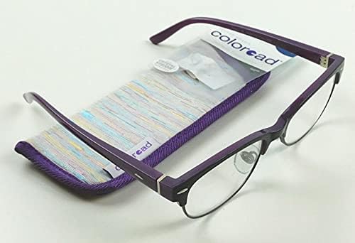 Модни дамски лилави очила за четене Foster Grant Cleo с футляром +2,75