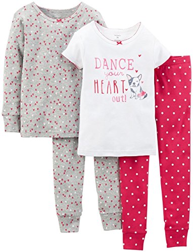 Пижамный комплект Carter's Baby за момичета от 4 теми (Детски) - Танц - 6 месеца