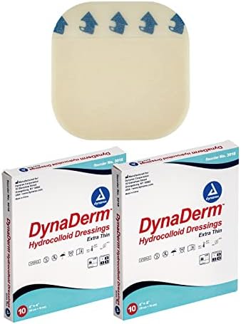 Гидроколлоидные превръзки Dynarex DynaDerm, стерилни влажни превръзки, използвани за всички видове рани, 4 x