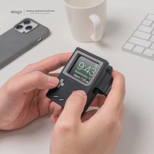 поставка elago W5 съвместим с Apple Watch Ultra, Series 8/7/6/5/4/3/2/1 /SE (49 мм, 45 мм, 44 мм 42 мм) (черен) - Съвместима с режим нощен влакчета