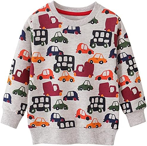 Качулки за Малки Момчета, Пуловер с дълги ръкави във формата на Динозавър, Ризи с Кръгло Деколте, тениски с Анимационни