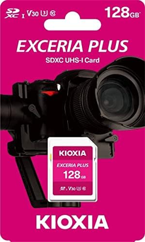 Карта памет Kioxia 128 GB Exceria Plus SD SDXC UHS-I U3 Class 10 V30 За запис на видео във формат 4K LNPL1M128GG4