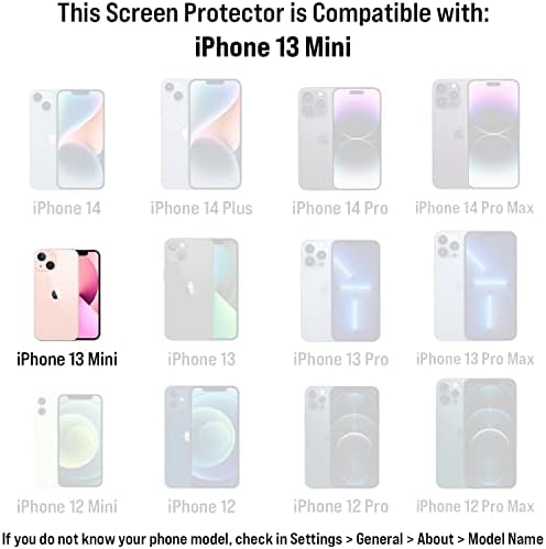 Защитно фолио за екрана Fortress iPhone 13 Mini с прост инструмент за инсталиране на [Висококачествено закалено стъкло] Защита от драскотини, падания [Доживотна подмяна] Ясно