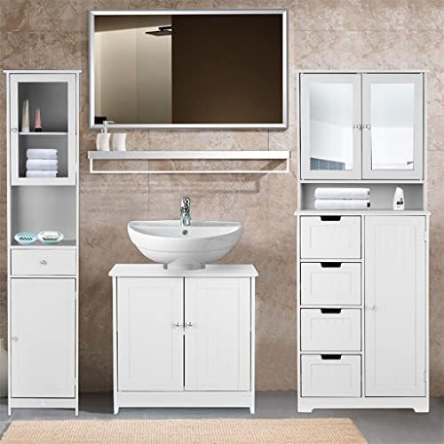 Шкафове за баня SDGH за съхранение Шкафове За баня Мебели за баня Дървени Подови шкафове с Врати и чекмеджета