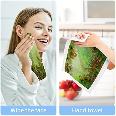 Комплект кърпички за миене на съдове ALAZA Beautiful Peacock Feather (n1) - Опаковка от 6 Памучни кърпички за лице,