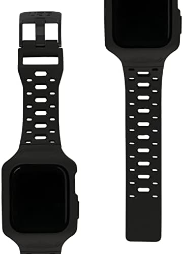 UAG-AWL-RCHT-BK Вграден каишка за Apple Watch серия 7-8, 1.8 инча (45 мм), серия Rip Curl HUNTINGTON, Черен, ワンサイズ