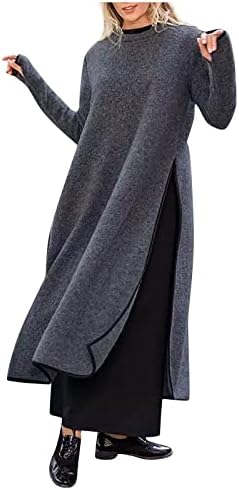 Дамски Плетени Рокли Зимна Мода Есен и Свободни Дантелени Блузи, Големи Размери С Качулка Ежедневното Рокля Midi