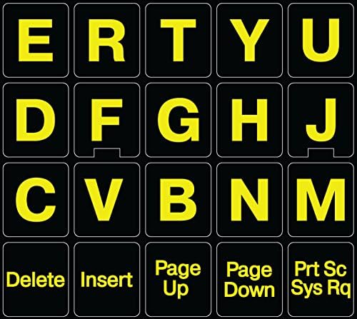 Луминесцентна Стикер с големи букви, на английски език в САЩ за Непрозрачно клавиатура