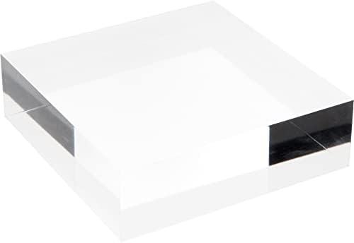 Квадратен Дисплейный блок от Прозрачен надраскване акрил Plymor, 1,5 x 8W x 8D