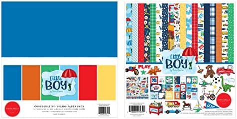 Комплект за хартия колекцията на Echo Park Carta Bella: Набор за събиране на Little Boy 12 x 12 + Плътна хартиена