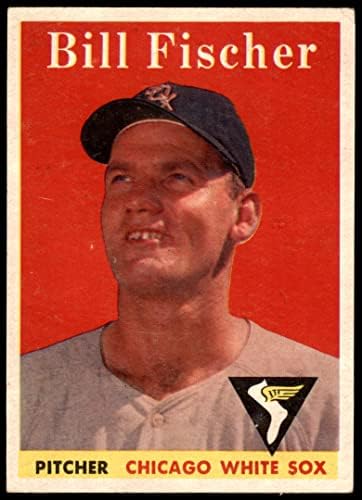 1958 Топпс # 56 Бил Фишер Чикаго Уайт Сокс (бейзболна картичка), БИВШ+ Уайт Сокс