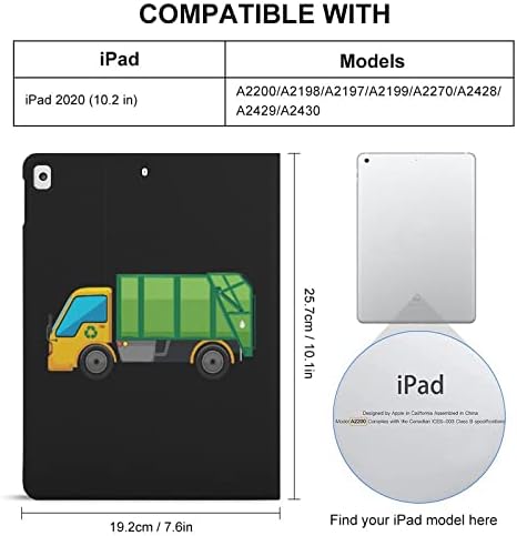 Cartoony боклукчийски камион Забавен Калъф, Съвместим за iPad 2020/iPad Pro 2020/iPad Pro 2021/iPad Air4/Air5/iPad