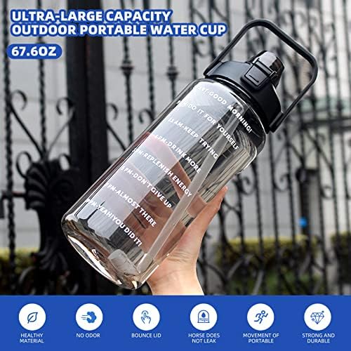 Преносима спортна бутилка за вода LYGZSM-Бутилка за вода с марка време, Бутилка за вода от хранително-вкусовата силиконовата