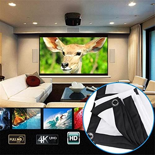 ZLXDP 3D Стенен Прожекционен Екран Платно Led Проектор с Висока яркост 120 см-60 инча за Домашно кино (размер: 72 инча)