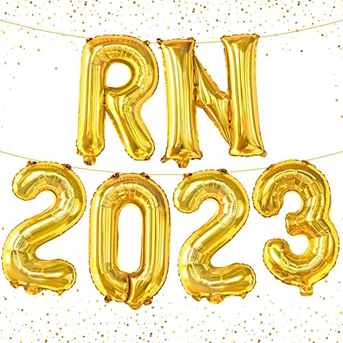 Катчон, Златни балони RN 2023 - 16 инча | Деления топки RN 2023, Регистрираните медицински сестри Абитуриентски клас 2023