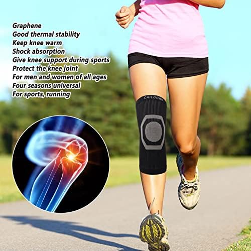 Графеновые коленете Графеновые коленете, амортизирующая еластичност от 2 меки и дишането компрессионных спортни наколенников за възрастните хора, дишащи и нескол