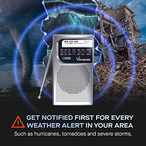 NOAA Weather Radio - Портативно радио NOAA/AM / FM, работещи на батерии при извънредни ситуации с най-добрата техника