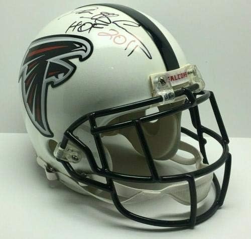 Каска F/S с автограф Дейона Сандерса (маска за лице Deion) с надпис HOF 11 PSA - Каски NFL с автограф