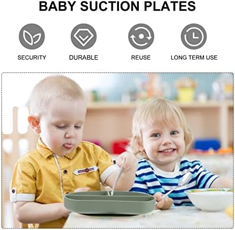 В чиниите на децата Toyvian Силиконова Смукателна чиния за деца: Split Детска С Чиния Преносими, Не Оставляющаяся