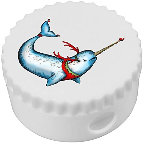 Компактен острилка за моливи Azeeda Коледен кит-Нарвал (PS00032756)