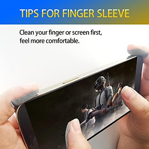 За еднократна употреба детска стикер на пръст от пот, 40 бр., която е съвместима с Android и iPhone за мобилни игри PUBG