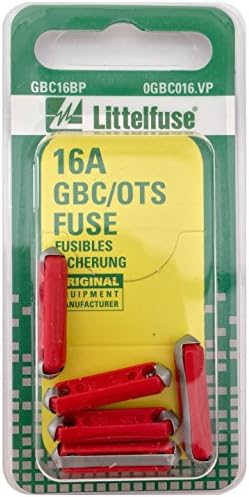 Littelfuse 0GBC016.VP GBC Керамични кардан предпазител 32 Волта 16 Ампера, (опаковка от 5 броя)